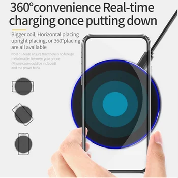 20W Quick Qi Wireless Charging for Samsung S8 S9 S10 S20 Fast Charging Charger for iPhone 12 8 11 X Xs XR Max Wireless Chargers 2