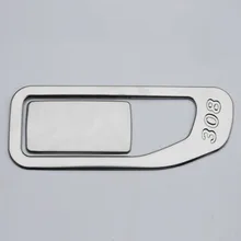 Para Peugeot 308 caixa de caixa de Luva caixa de armazenamento Decorativo guarnição tampa maçaneta estilo do carro acessórios 2 pcs