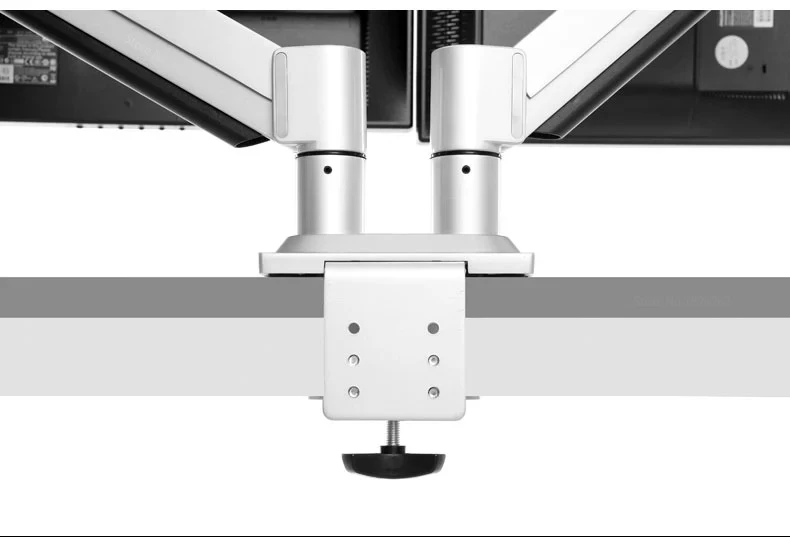 Hyvarwey M221 алюминиевый сплав полное движение настольное зажимное крепление для монитора+ поддержка ноутбука двойной рычаг загрузки 1-8 кг каждая головка