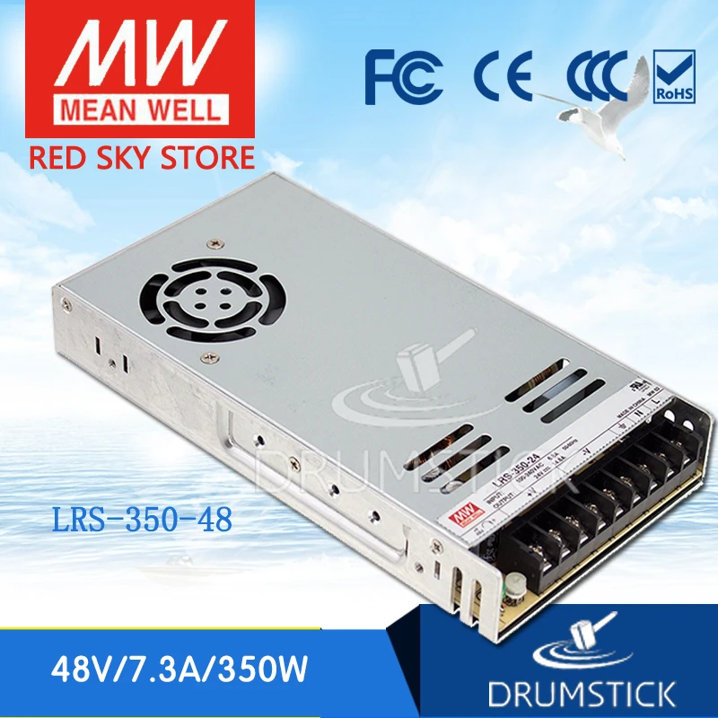 MEAN WELL LRS-350-48 48V 7.3A meanwell LRS-350 350 4 W одиночный выходной импульсный источник питания |