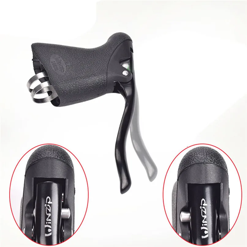 V-Brake Levers Lightweight Alloy Brake Levers 2 Finger Mountain Bike Bicycle BMX MTB V Brake Bike accessories #2d04 (6)