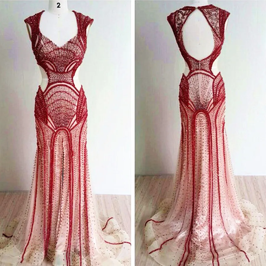 heavy Beaded Formal Evening Dresses 2017 Long mermaid prom dresses