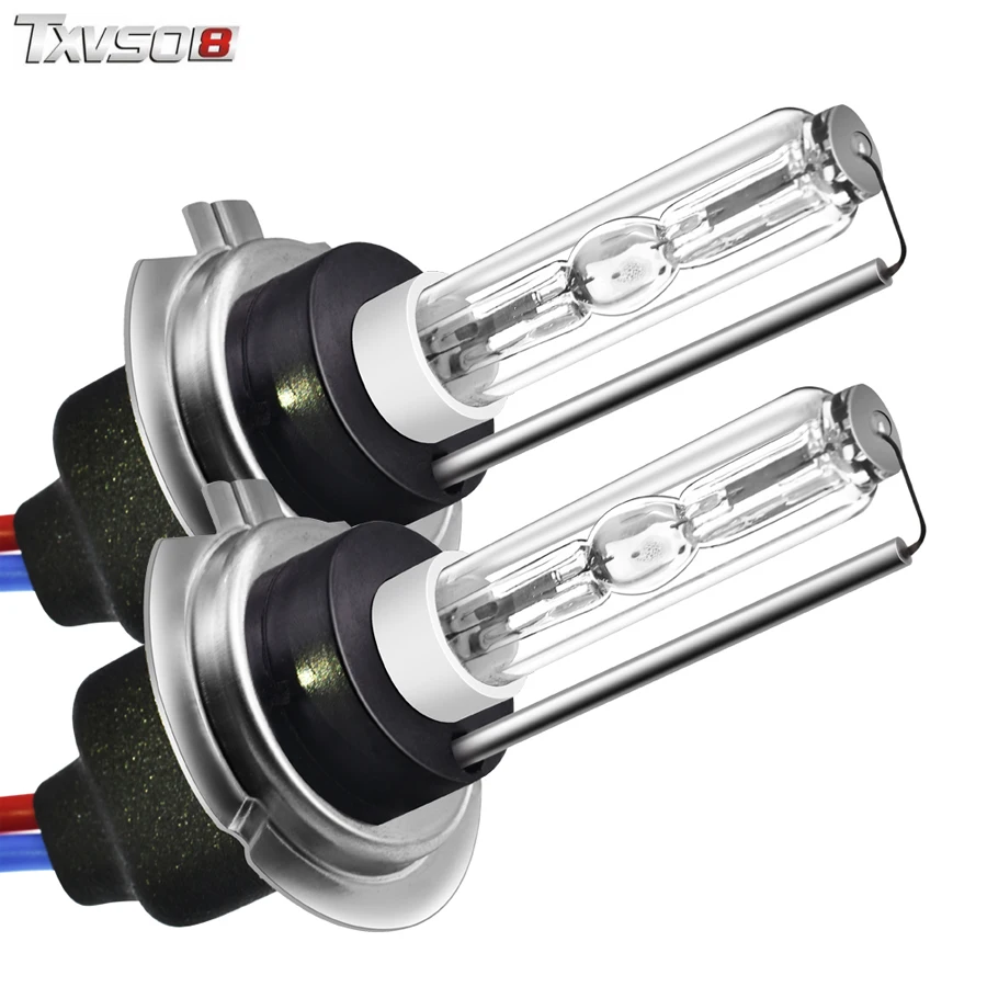 

TXVSO8 2PCS H7 HID Bulb Car Headlight bombilla 4300K 6000K 8000K 12V Mini 4500Lm 55W Auto Led Front Headlamps Car Fog Light Bulb