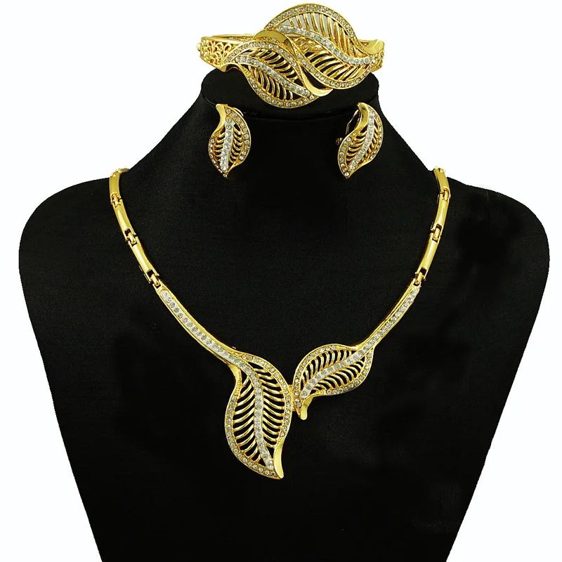 

big African costume jewelry sets new arrival necklace set wedding fashion high quality free shipping gold color 2017 new design