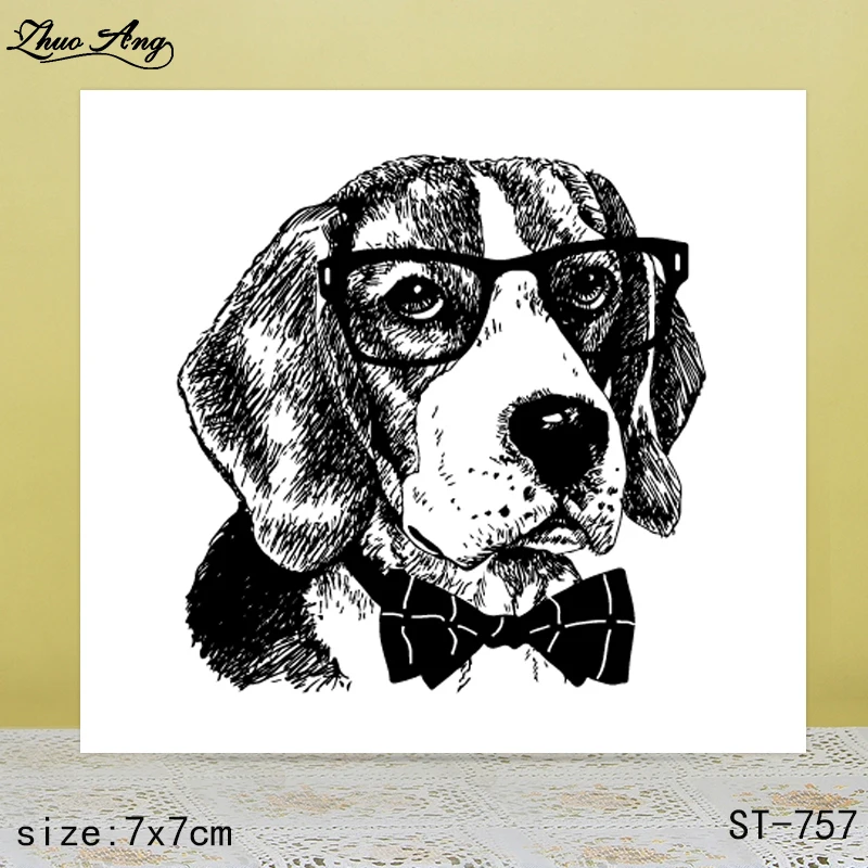 

ZhuoAng Mature puppy transparent silicone stamp / sticker DIY scrapbook / photo album decorative transparent seal
