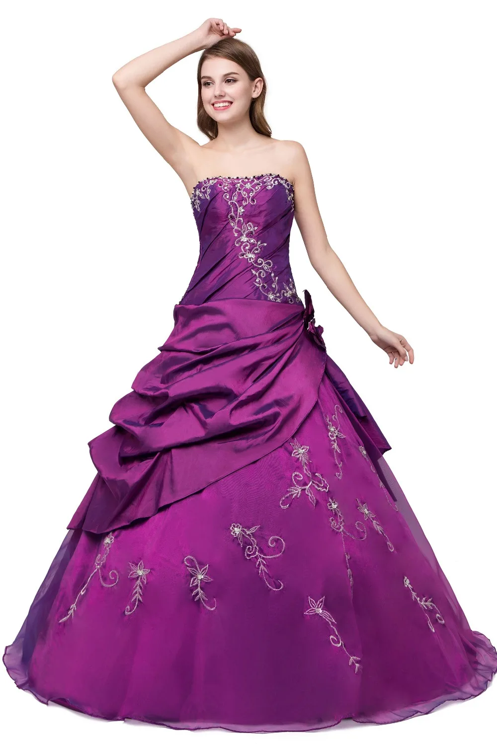 ANGELSBRIDEP Бальные платья 2021 Vestidos De дешевые вышитая Толстовка Длина спец повод Бал