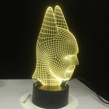 

7 Colors 3d Visual Remote Touch Batman Colorful Nightlight Children's gift LED Night Lights 3D Illusion Mood Lamp Lamparas Kid