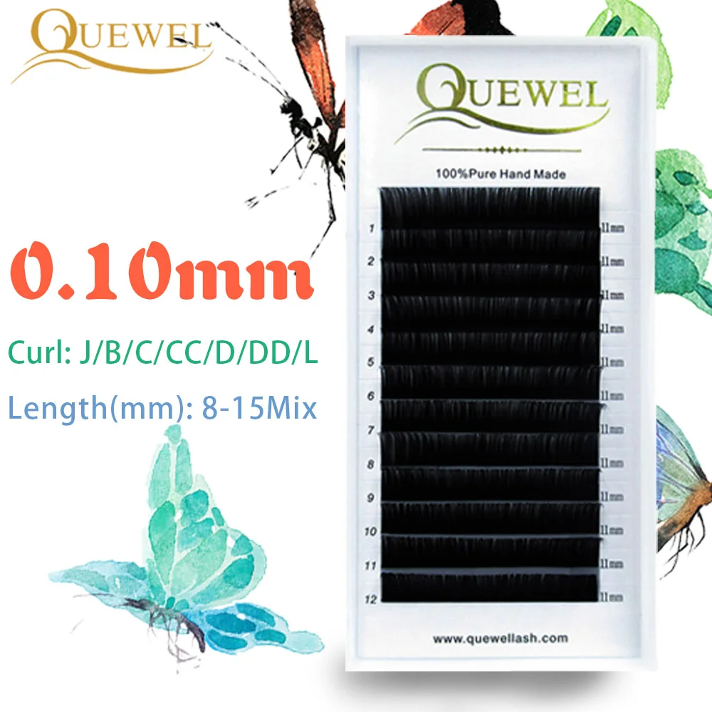 

False Eyelash Extension Mixed Lashes Individual Eyelash Matte Black Lashes Natural Silk Eyelash Extension Makeup All Size Curl