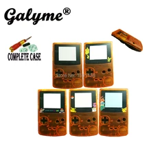 Прозрачный оранжевый-черный пластиковый корпус ограниченная линза для экрана эльфа подходит для Gameboy цветной ремонтный корпус для мальчика с винтами