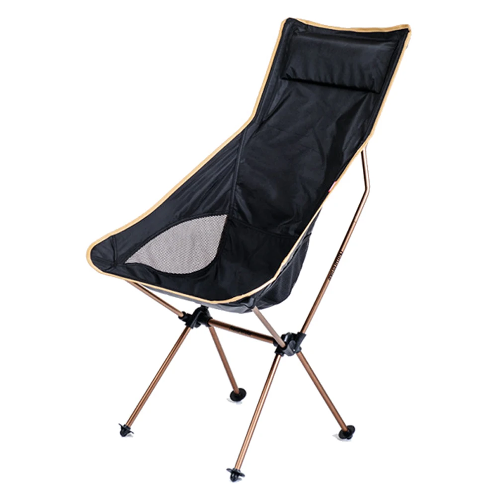 Naturehike Outdoor Portable Lightweight Foldable Aluminum Folding Chair Max Load 100KG Camping Hiking Traveling Fishing Beach - Цвет: Champagne