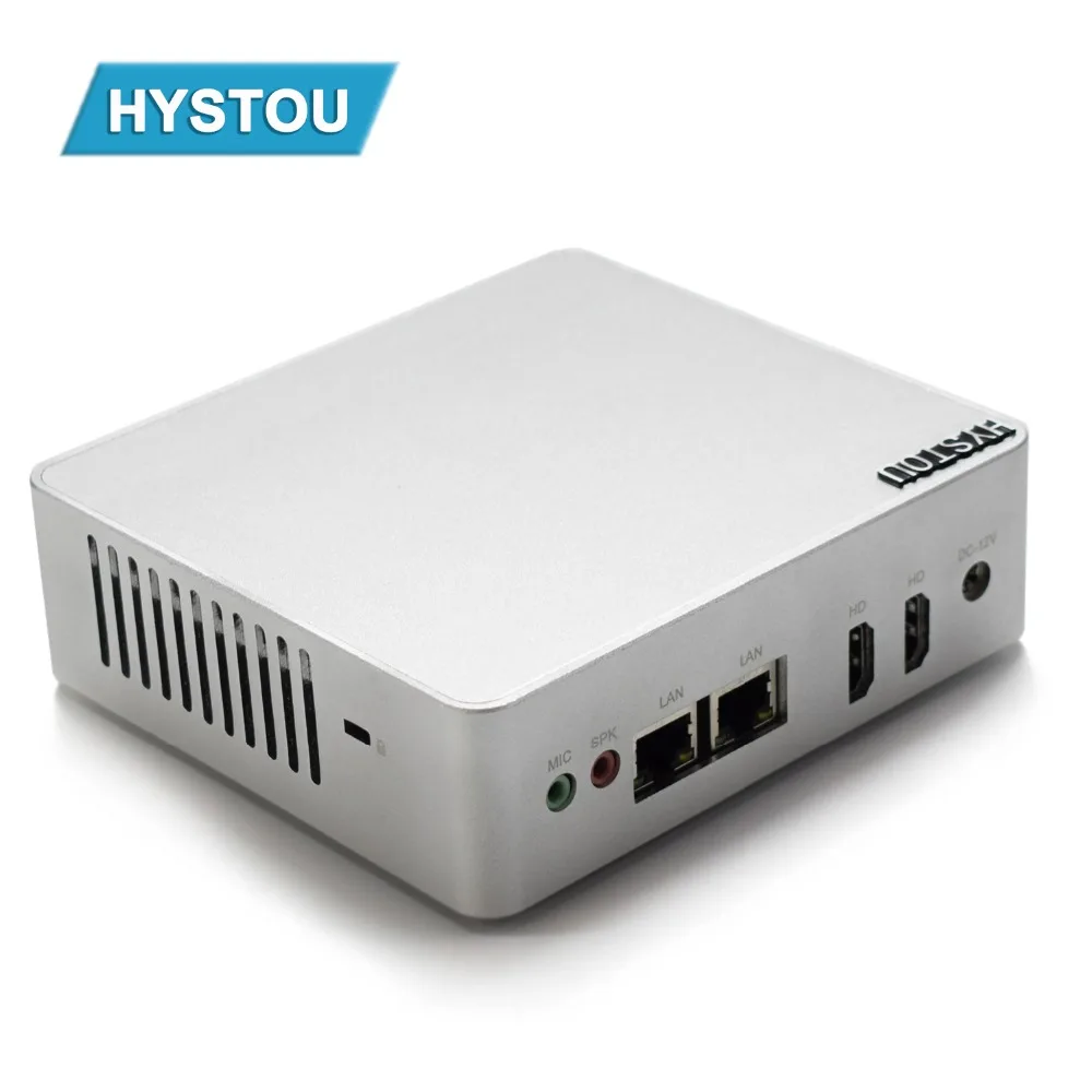 Новый Intel NUC N3160 Hystou Nano ITX PC двухканальный сетевой адаптер 2 LAN безвентиляторный