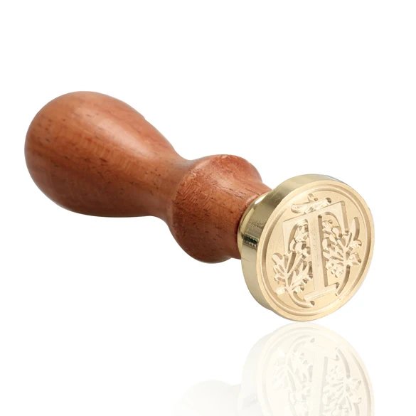 20 Sealing Wax Classic Initial Wax Seal Stamp Alphabet Letters Retro Wood 669 - Цвет: 20