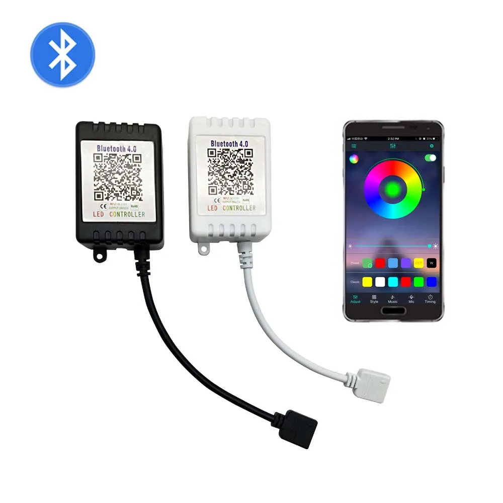 Приложение телефон RGB RGBW контроллер blutooth-контроллер управления светодиодными rgb-лентами DC 5 в 12 В 24 в Bluetooth ИК пульт дистанционного диммер для светодиодной ленты черный белый
