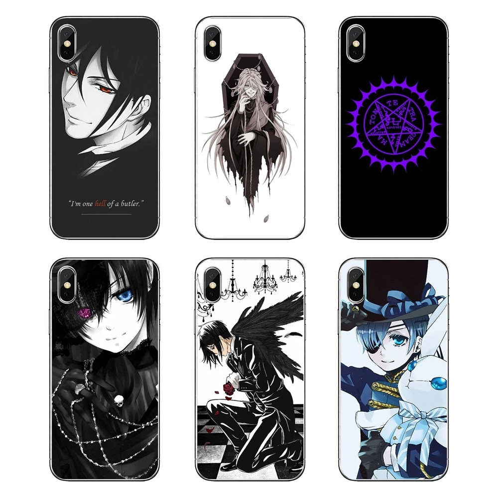 

For Huawei Honor 8 8C 8X 9 10 7A 7C Mate 10 20 Lite Pro P Smart Plus Japan Anime Black Butler Ciel Phantomh Sebastian TPU Covers