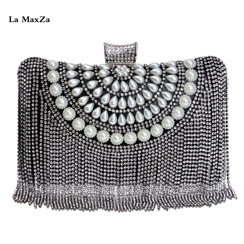 

La MaxZa Luxury Designers Handle Clutch Bag Party Banquet Bag Top Selling Ladies Clutch Bag Crystal Day Clutch Party Bag