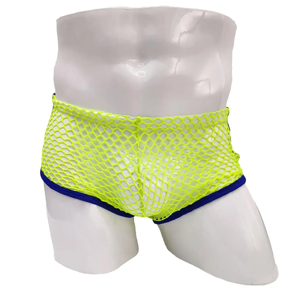 

Fashion Mesh Breathable Interior See-through Low Waist Boxer Underwear Homme Panties Comfortable Knickers Man