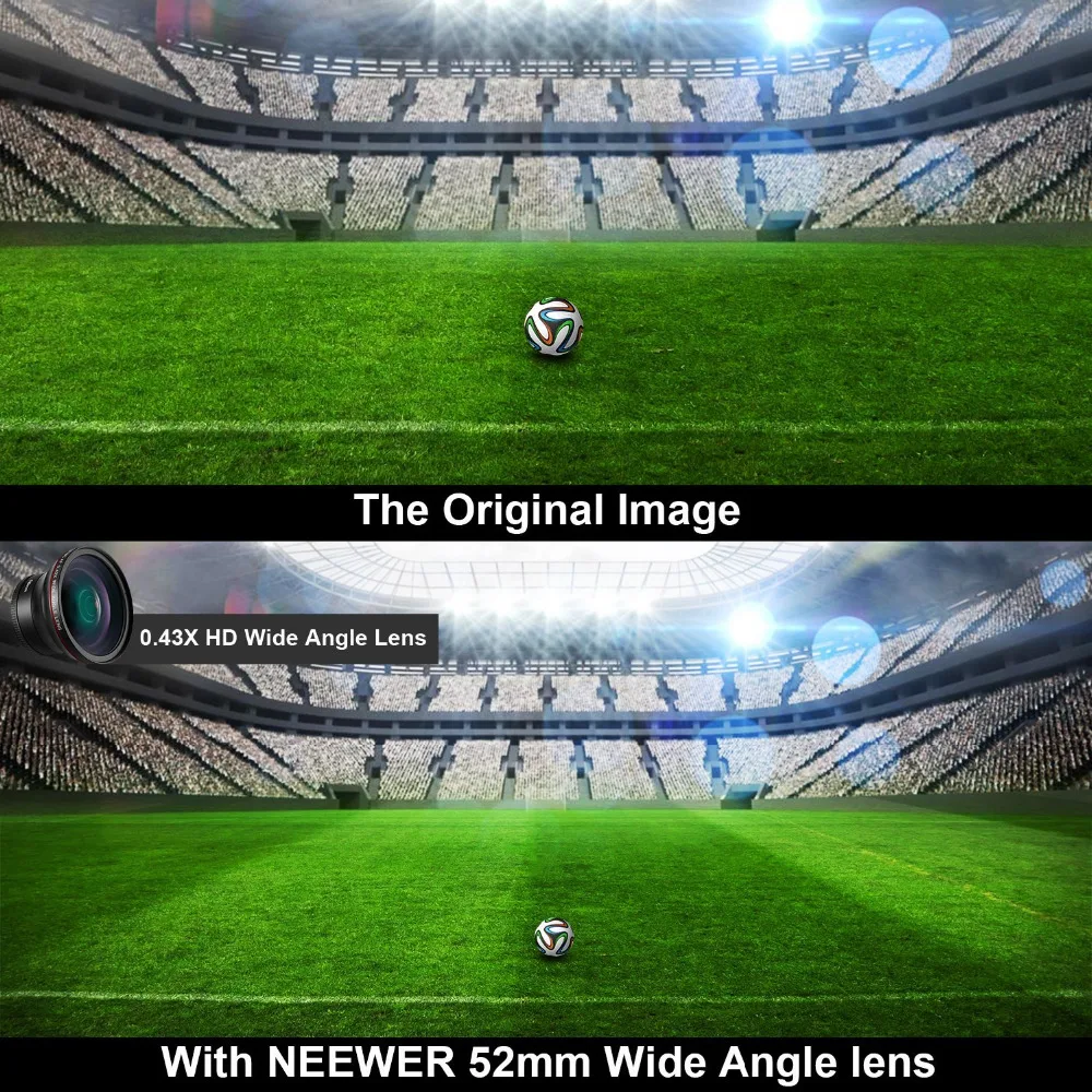 Neewer 52MM 0.43X HD Wide Angle Lens Macro Close-Up Portion Lens No Distortion Digital High Definition for Nikon DSLR Camera