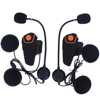 

Dbigness 2 pcs BT-S2 Waterproof 100% Motorcycle Moto Wireless Bluetooth Helmet Intercom Interphone Headset with FM function