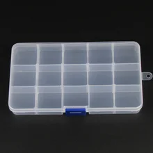 1 шт. Пластиковые 15 Слотов ремесленные бусины ювелирные изделия многофункциональная коробка для хранения складной органайзер Регулируемый 15 Сетка Коробка для хранения ювелирных изделий