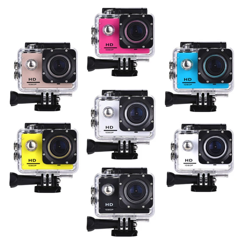 Экшн-камера 1080P HD 2," ЖК-экран 120D подводный go Водонепроницаемая профессиональная видеокамера для записи видео s Спортивная камера мини-камера