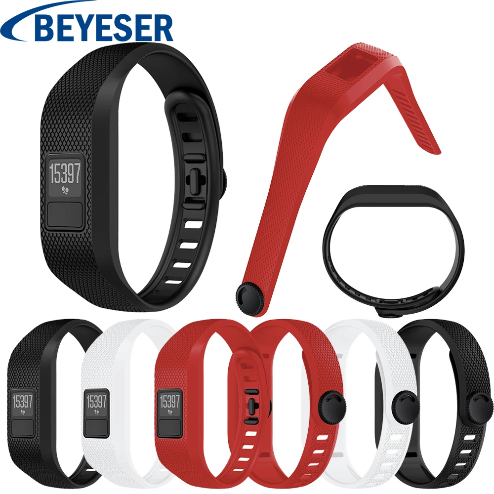 Силиконовый ремешок для часов сменный Браслет Garmin Vivofit 3 наручных мягкий