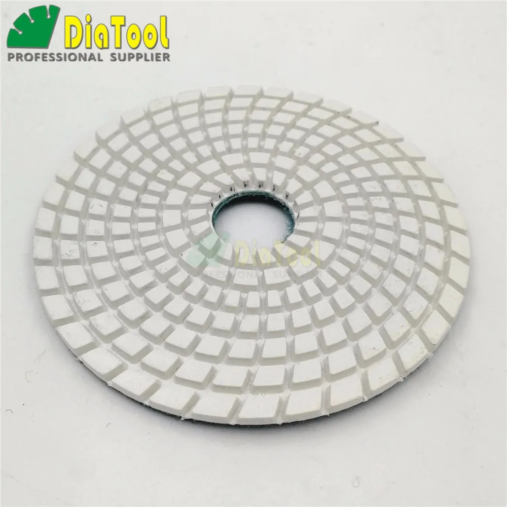 DIATOOL 6 шт. 4 "#800 Diamond гибкие полировальники для каменная керамическая плитка белый Бонд без цвет увядает шлифовальный диск