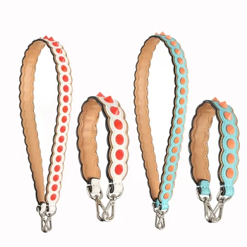 

New Rivet Design Women Bag Strap Chic Handle For Women Shoulder Strap Genuine Leather Bag Accessories A0064