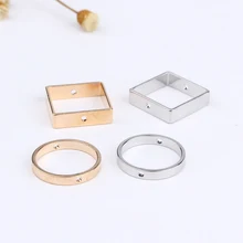 10 шт. серебряный золотой цвет геометрический дизайн, округлый, Круглый квадратный DIY Набор-тройка подвеска-браслет-ожерелье серьги соединители подвески ювелирные изделия
