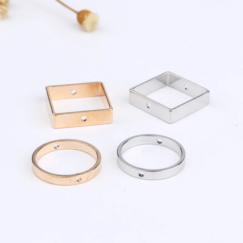 

10pc Silver Gold Color Geometric Round Circle Square DIY Charms Necklace Bracelet Earrings Connectors Pendants Jewelry Findings