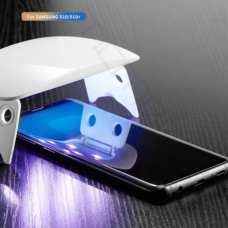 

2pcs/lot Full Glue UV Liquid Glass for Samsung Galaxy S10 S10 E S10 plus S10E S 10E UV Light Liquid Glue Screen Protector
