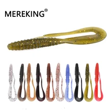 MEREKING Mad Wag Comfortable Baits 50mm 75mm Worm Fishing Lures Shad Carp Fishing Wobbler Swimbait Saltwater/Freshwater Fishing Baits