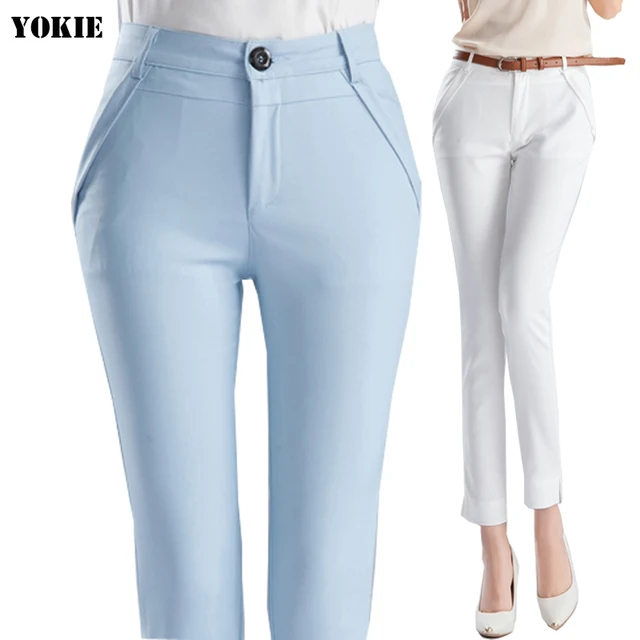 Office Pants Womens Techieblogie Info High Waist Elegant Woman Office Pants Trousers Work Capris Las