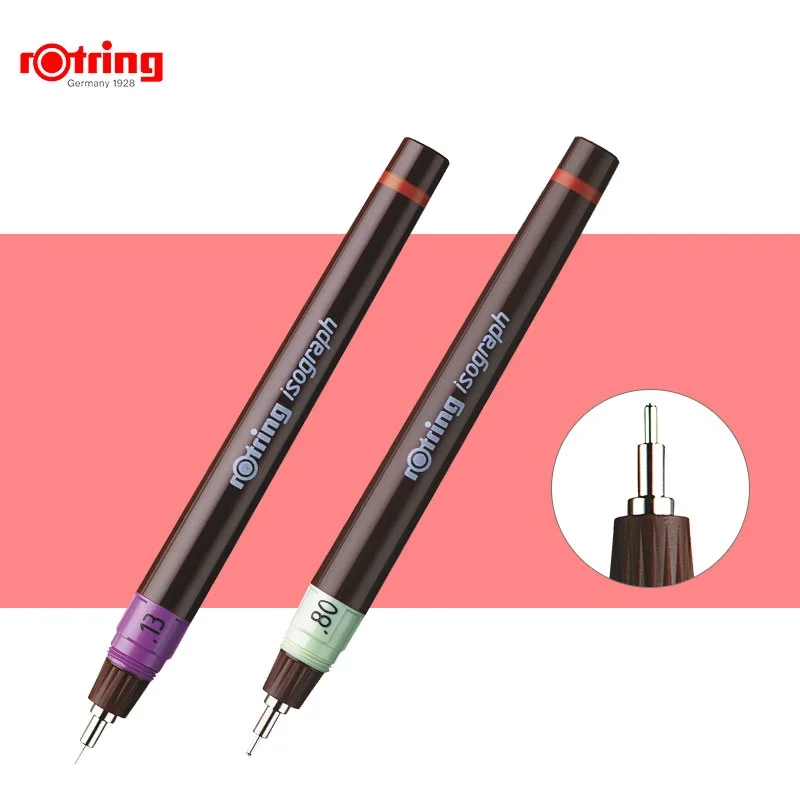 Rotring пористая ручка изограф заправленные чернила ручка для рисования 0,1 мм-1,0 мм Игла крюк линия ручка 1 шт