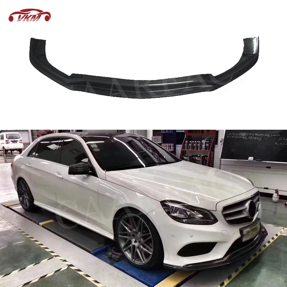 Передний спойлер из углеродного волокна для Mercedes Benz E Class W212 E260 E300 E400 Седан 4 двери