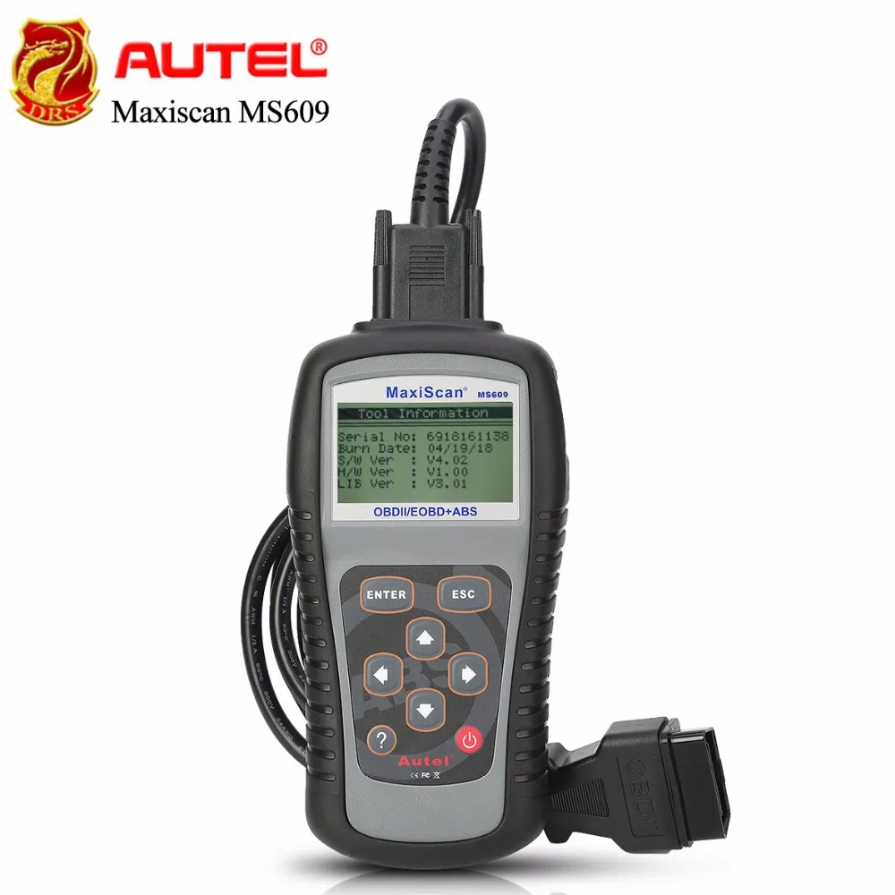Autel Maxiscan MS609 OBD2 Scanner Code Reader Full OBDII Functions ABS Automobiles Diagnostics Tool Advanced Version of AL519