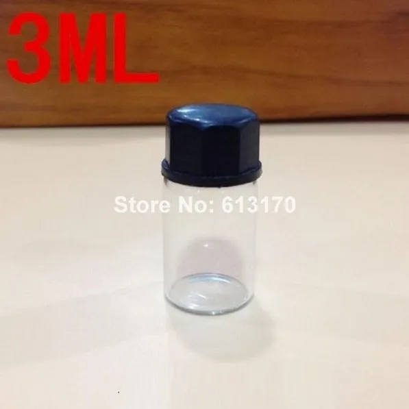 3 мл пустой Стекло Бутылочки мини-небольшой Эфирные масла флаконы внутренний разъем с отверстием ясно Цвет жидкости упаковки Бутылочки 100