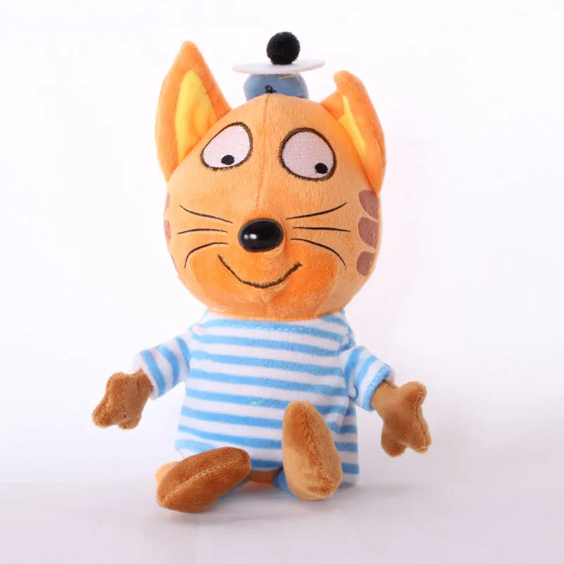 Russian Cartoon Happy Kittens Three Kittens Plush Doll Toys Cute Neko Cat Kitty Soft Stuffed Animals Kid Children Gift 3pcslot  (6)