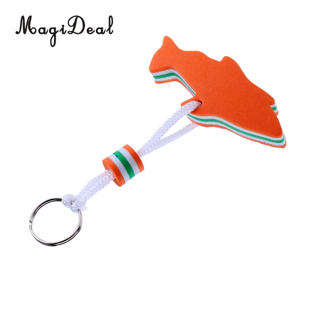 MagiDeal Lightweight Portable EVA Dolphin Shaped Water Floating Keyring Backpack Key Chain Water Sports Surf Swim Key Holder