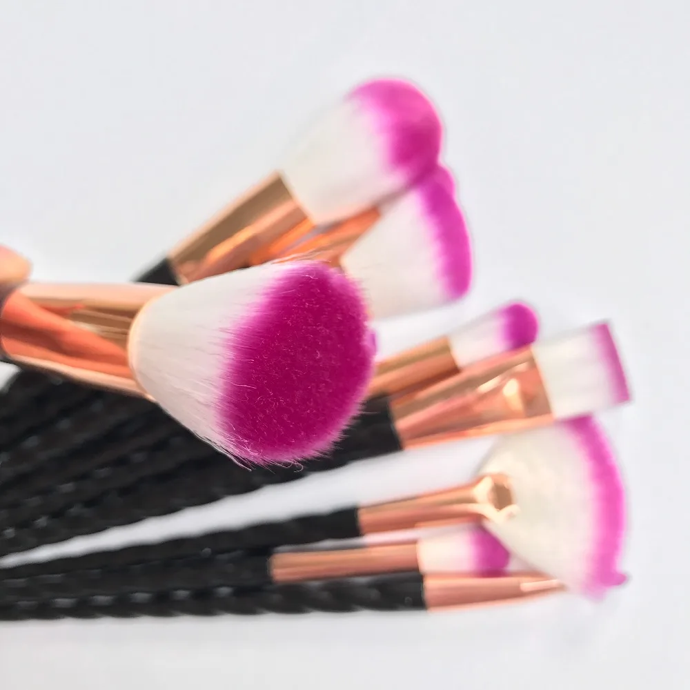 Набор кистей для макияжа розовое золото/черный единорог|cosmetic brush set|brush setmakeup brushes