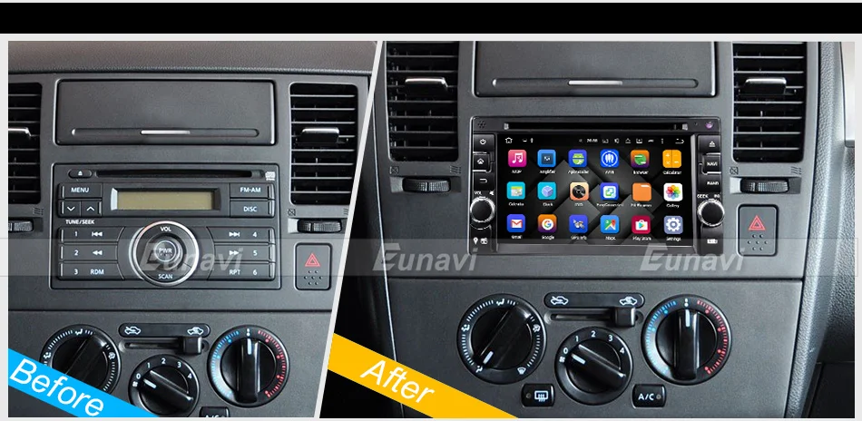 Best Eunavi Quad Core Universal 2 Din Android 9.0 Car radio dvd multimedia Player Capacitive Touch Screen Audio Stereo GPS Navigation 25