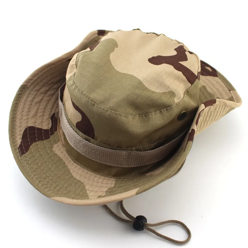Outdoor Bucket Hats Mens Jungle Military Camouflage Bob Camo Bonnie Hat Camping Barbecue Cotton Mountain Climbing Fishing Caps (3)