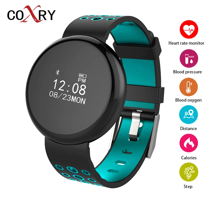 

COXRY Fitness Smart Watch Women Bluetooth Smart Bracelet Blood Pressure Measurement Heart Rate Monitor Step Counter Sports Watch