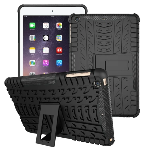 

Hybrid Stand Hard PC+TPU Rubber Armor Case Cover For ipad mini 1 2 3 mini 3 Tablet case+screen film+pen for ipad mini 2 coque