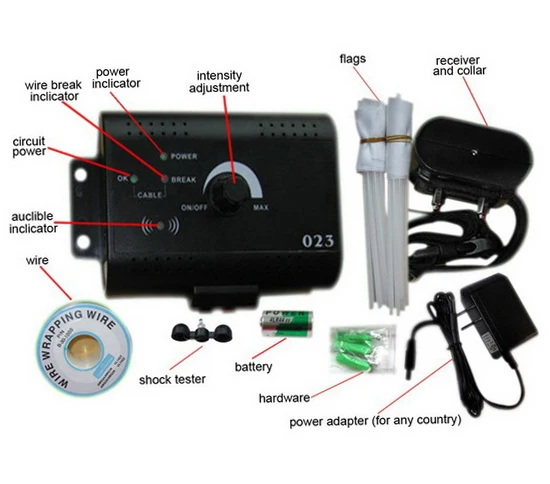 Подземный Электрический шок собачий ошейник защитный ограждения системы 023