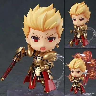 

Anime Figure 10 CM Nendoroid Fate Stay Night Gilgamesh Q Version PVC Action Figure toys Model dolls