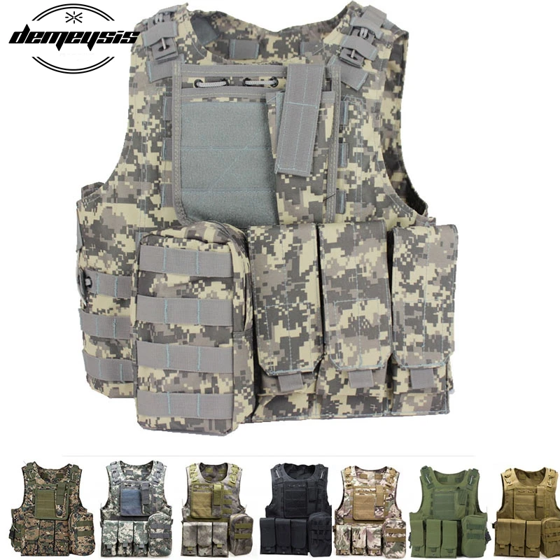 Tactical Vest Law Enforcement Molle Airsoft Modular CS field Army Fans