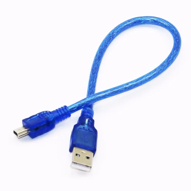 Bochara Mini 5P USB кабель USB 2,0 Тип A штекер для Mini 5P Мужской кабель для передачи данных двойное экранирование(фольга+ Плетеный) 30 см 50 см 1 м