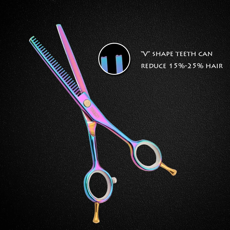 TONIGUY 5.5 Inch Cutting Thinning Scissor Salon Hairdressing Set Stainless Steel Hairscissor Regular V Shape 28 Teeth TONIGUY 5.5 Inch Cutting Thinning Scissor Salon Hairdressing Set Stainless Steel Hairscissor Regular V Shape 28 Teeth