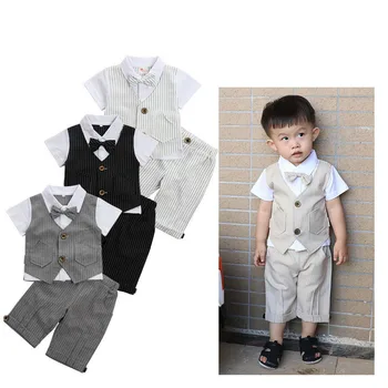 

Baby Boys Clothes Children's Handsome Clothing Sets Baby Jacket+Trousers 2Pcs/set Baby Suits Summer Short Sleeve 1-4T