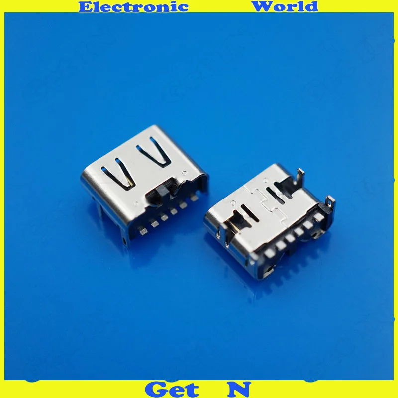 30 шт./лот 6 контактный низкопрофильный SMT USB 3 1 Type c разъем гнездо|socket connector|usb female